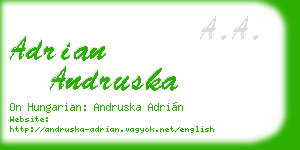 adrian andruska business card